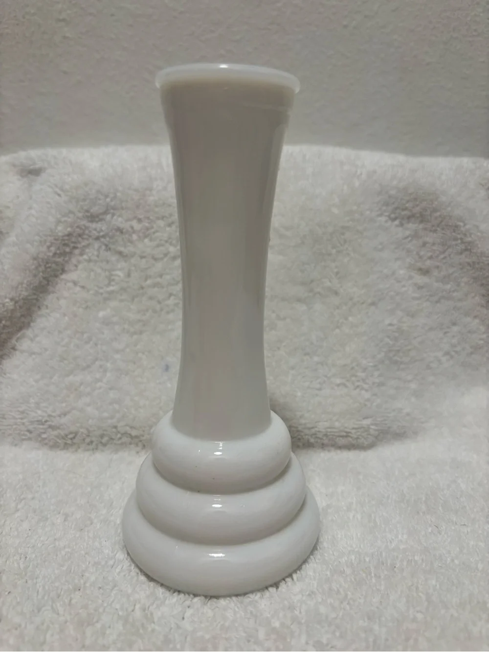 White Glass Pedestal Bud Vase - Home Accents
